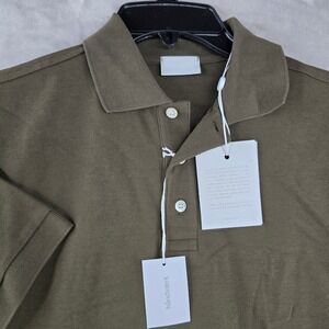 handvaerk Polo Shirt Mens Small Green Pima Cotton Short Sleeve Luxury Basic